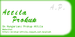 attila prokup business card
